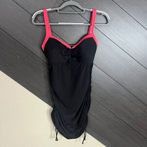Miraclesuit Womens Swim Cover Top 12 Black Pink Ruched Tankini Style‎ Control